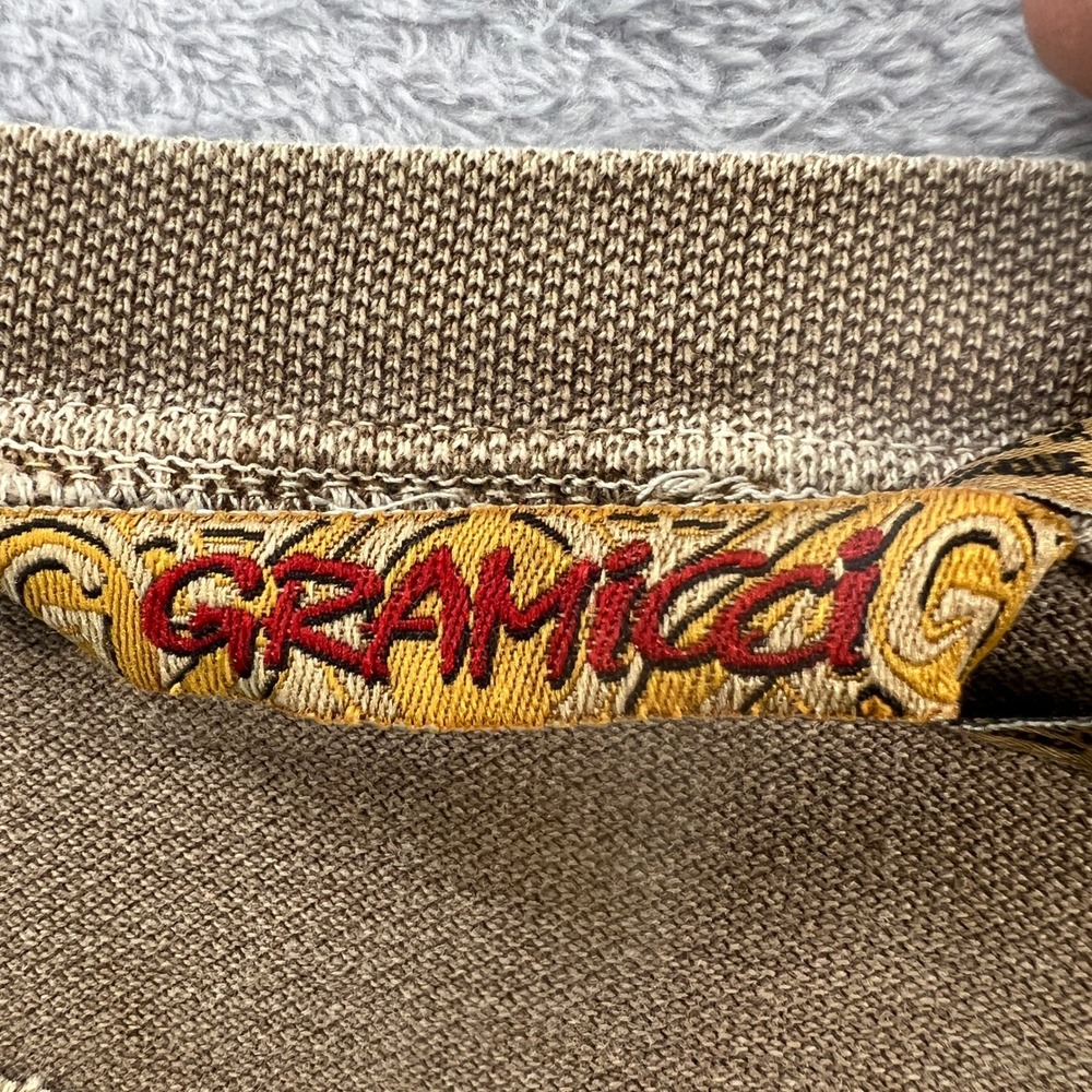 Vtg. Gramicci Long Sleeve Shirt Medium Made in USA 90s Embroidered Logo Gorpcore - Picture 3 of 10